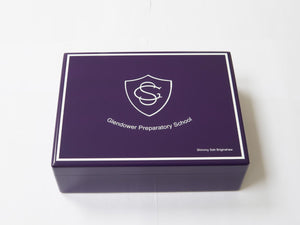 Purple Wood box - A4 Box  - Purple