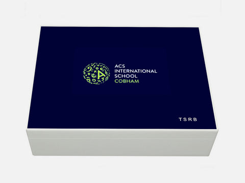 ACS Cobham School Memory Wood Box - A4 Box - Personalised