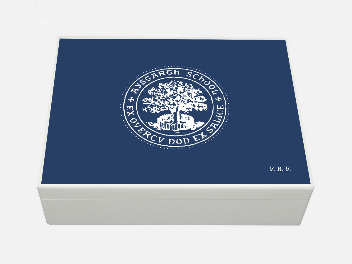 A4 Box - Personalised Aysgarth School Memory Wood Box