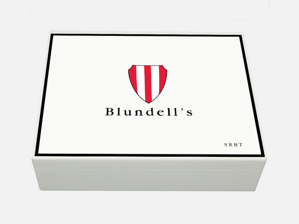 Personalised Blundells School Memory Wood Box - A4 Box