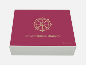St Catherines Bramley School Memory Wood Box - A4 box - Personalised