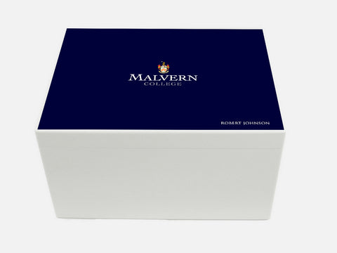 Malvern College School Memory Wood Box - A4 Chest - Personalised