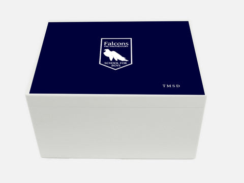 Falcons School Memory Wood Box - A4 Chest - Personalised