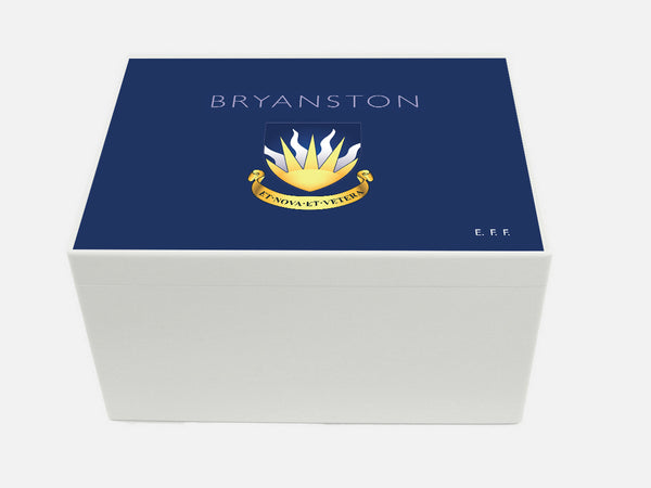 A4 Chest - Personalised Bryanston School Memory Wood Box