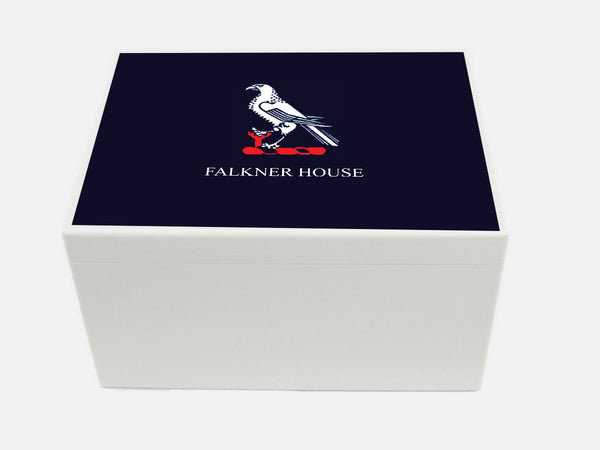 A4 Chest - Personalised Falkner House  School Memory Wood Box