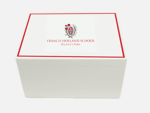 Francis Holland Regents Park School Memory Wood Box - A4 Chest - Personalised