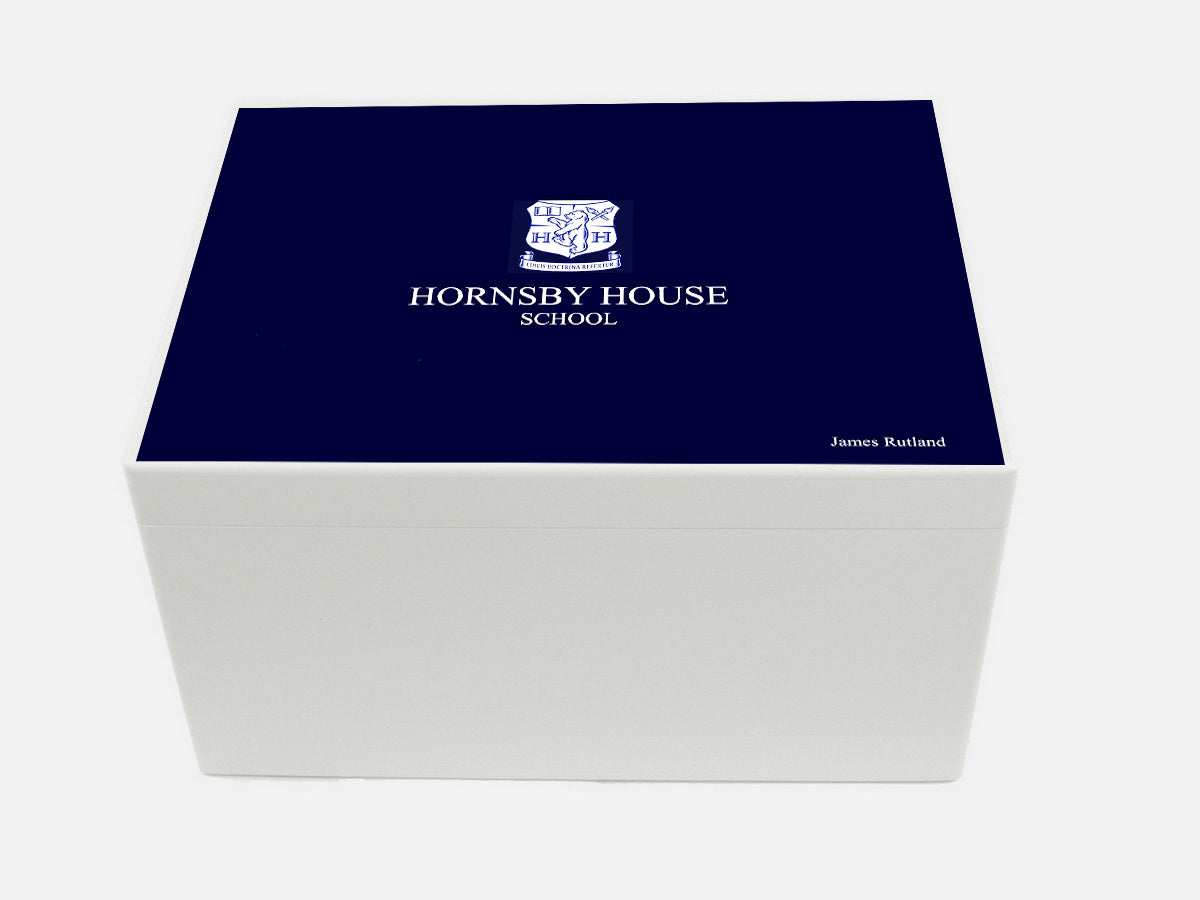 Hornsby House School Memory Wood Box - A4 Chest - Personalised