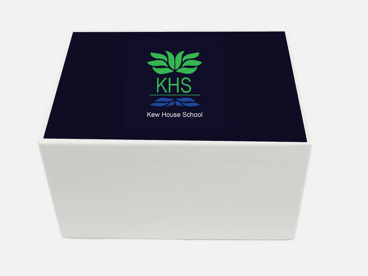 Kew House School Memory Wood Box - A4 Chest - Personalised