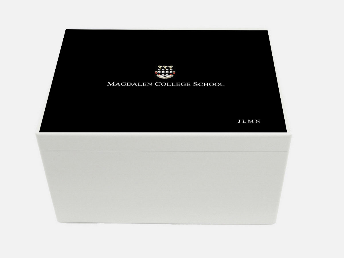 Magdalen College Oxford School Memory Wood Box - A4 Chest - Personalised