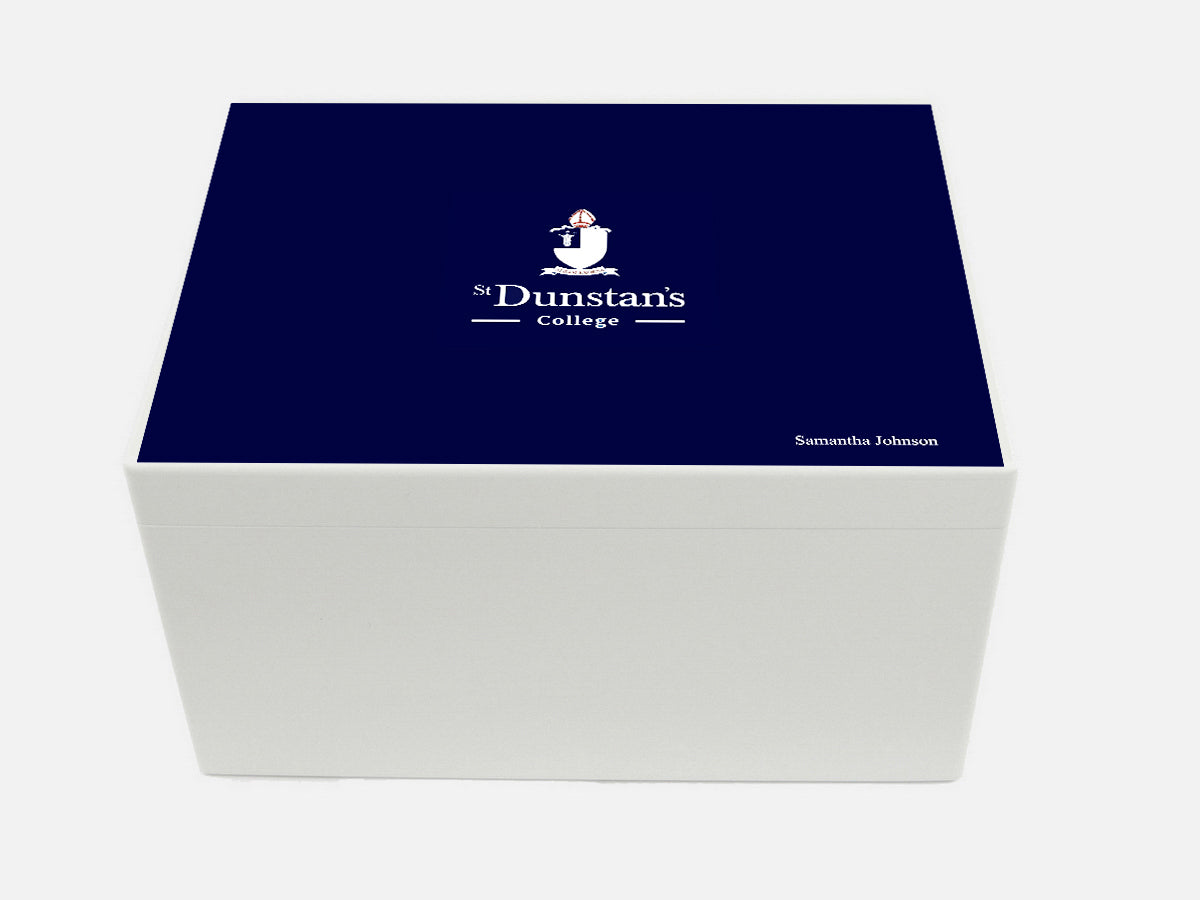 St Dunstan's School Memory Wood Box - A4 Chest - Personalised