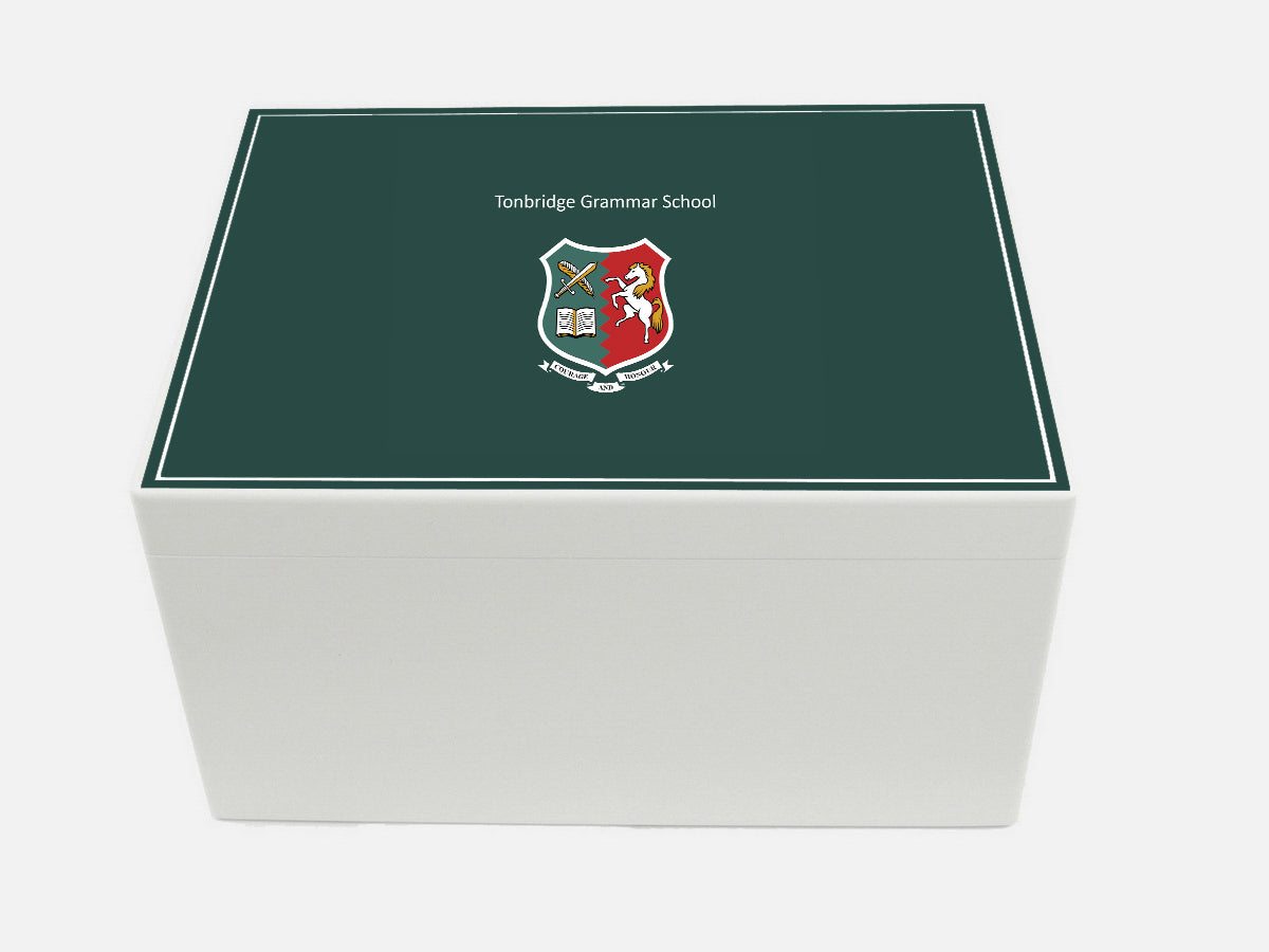 Tonbridge Grammar School Memory Wood Box - A4 Chest - Personalised