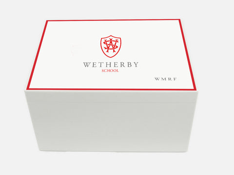 Personalised Wetherby Prep School Memory Wood Box - A4 Chest