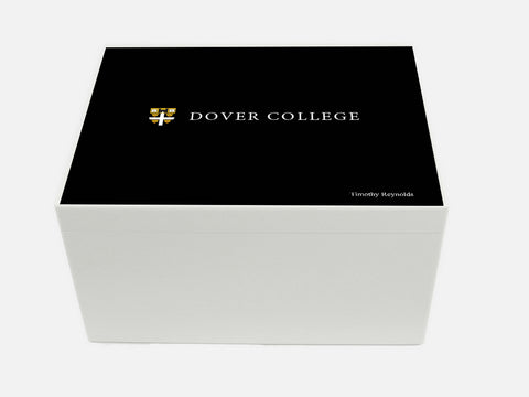 Dover College School Memory Wood Box - A4 Chest - Personalised