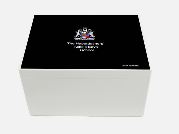 Haberdasher Aske's Boys' School Memory Wood Box - A4 Chest - Personalised