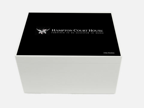 Hampton Court House School Memory Wood Box - A4 Chest - Personalised