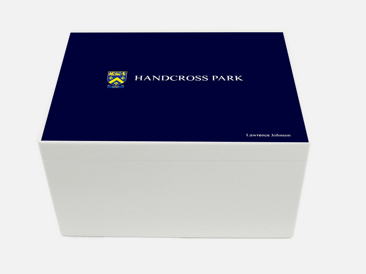 Handcross Park School Memory Wood Box - A4 Chest - Personalised