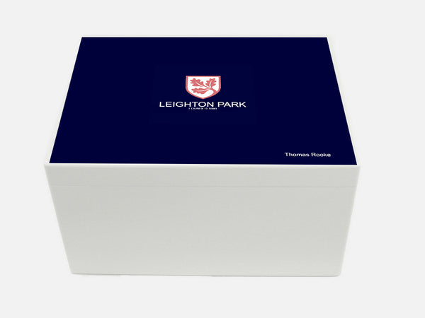 Leighton Park School Memory Wood Box - A4 Chest - Personalised