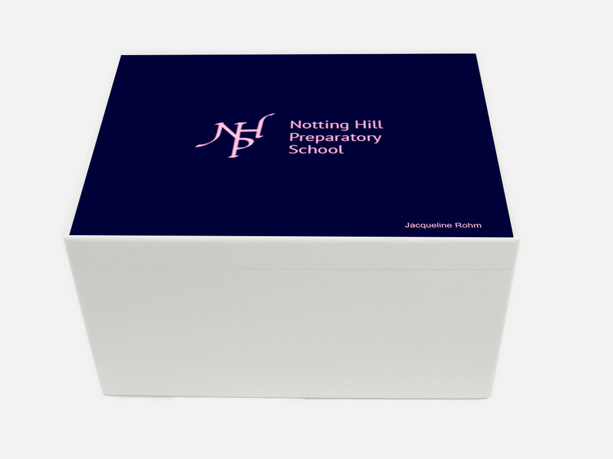 Notting Hill Prep School Memory Wood Box - A4 Chest - Personalised