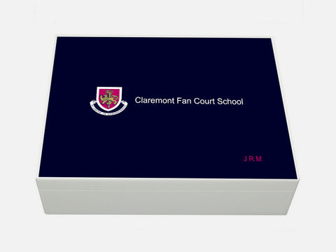 Claremont Fan Court School Memory Wood Box - A4 Box - Personalised