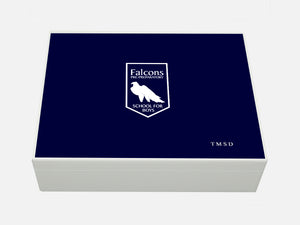 Falcons School Memory Wood Box - A4 box - personalised