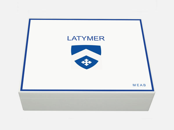 Latymer Upper  School Memory Wood Box - A4 Box - White - Personalised