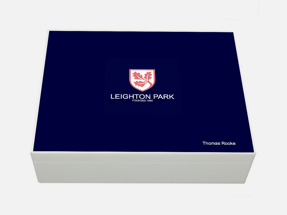 Leighton Park School Memory Wood Box - A4 box - Personalised
