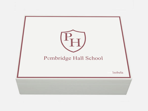 Pembridge Hall School Memory Wood Box - A4 box - Personalised