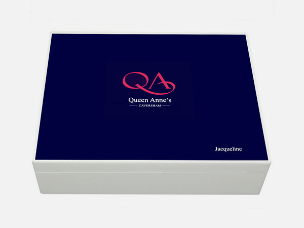 Queen Anne's School Memory Wood Box - A4 box - Personalised