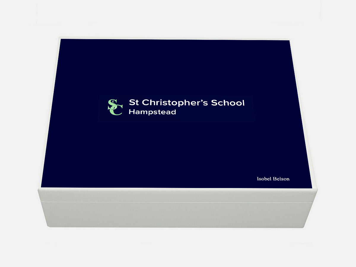 St Christophers Hampstead Girls School Memory Wood Box - A4 box - Personalised