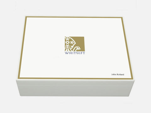 Whitgift School Memory Wood Box - A4 box - Personalised - White