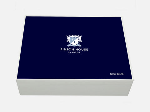 Finton House School Memory Wood Box - A4 box - personalised