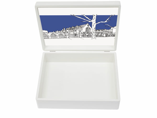 Latymer Upper  School Memory Wood Box - A4 Box - White - Personalised