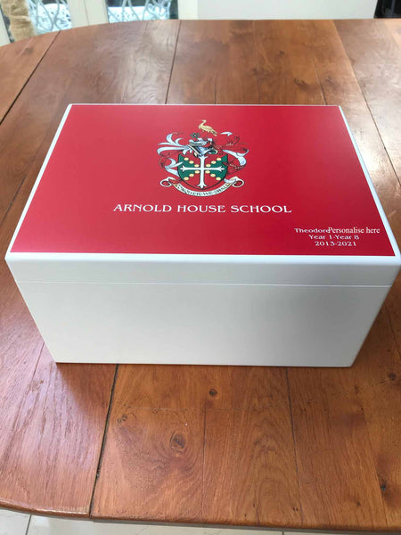 Arnold House School Memory Wood Box - A4 Chest - Personalised