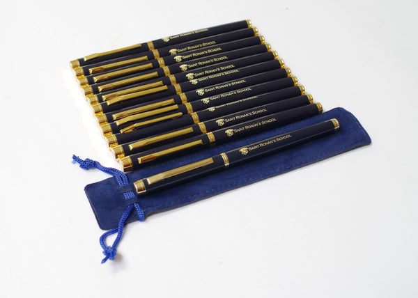 High quality blue pens that are engraved