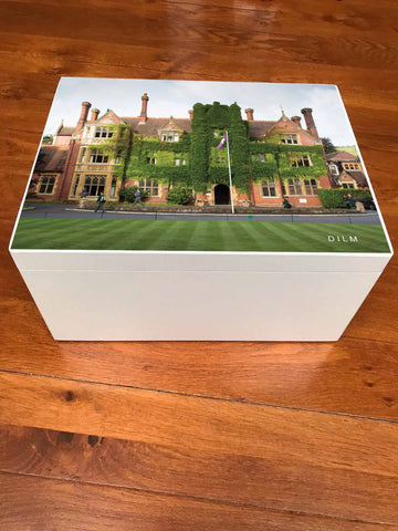 Box Hill School Memory Wood Box  - A4 Chest  - Personalised