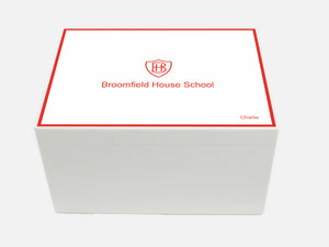 Broomfield House School Memory Wood Box - A4 Chest - Personalised