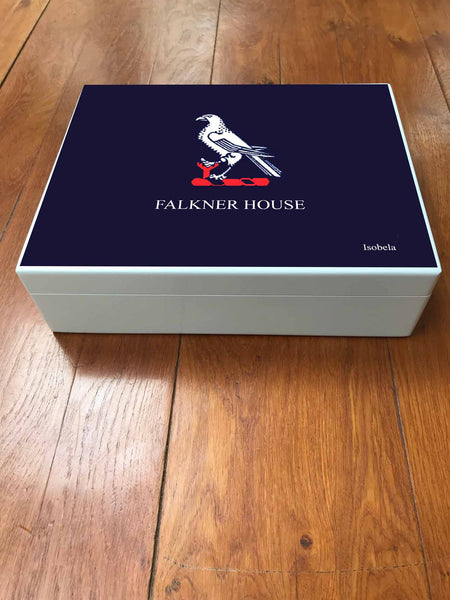 A4 Box - Personalised Falkner House School Memory Wood Box