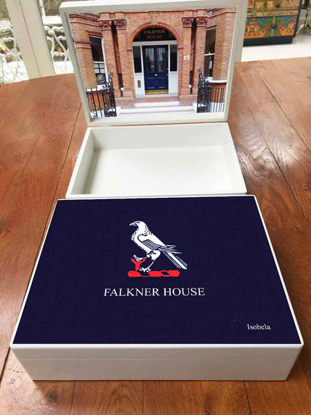 A4 Box - Personalised Falkner House School Memory Wood Box