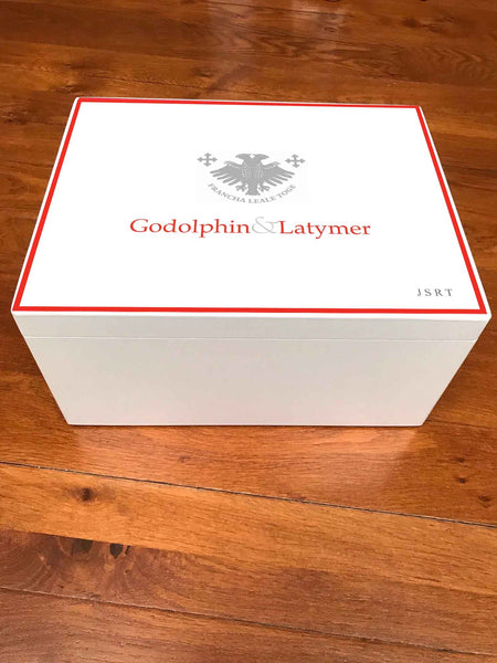 Godolphin & Latymer School Memory Wood Box - A4 Chest - White - Personalised