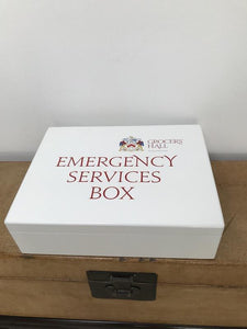 Key Documents Box - White A4 Wood Box   33.5 x 26 x 10 cm