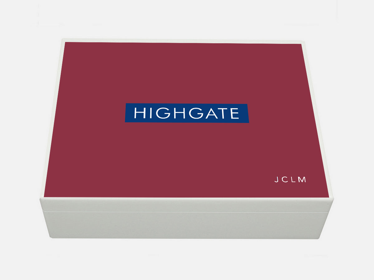Highgate Junior School Memory Wood Box - A4 Box- Personalised