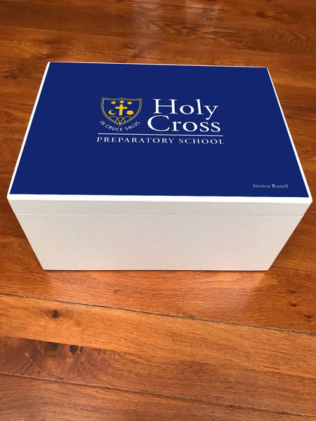 Holy Cross Prep School Memory Wood Box - A4 Chest - Personalised