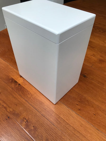 Tall Box File | Luxury Plain White Wooden A4 Storage Box fits A4 size documents, magazines