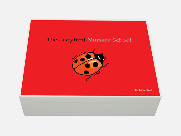 Ladybird Nursery School Memory Wood Box - A4 box - Personalised