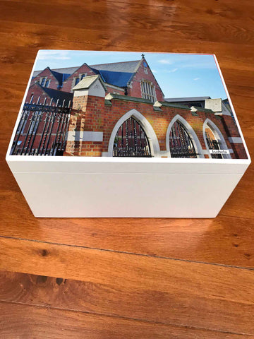 Latymer Upper School Memory Wood Box - A4 Chest - Photo Box - Personalised