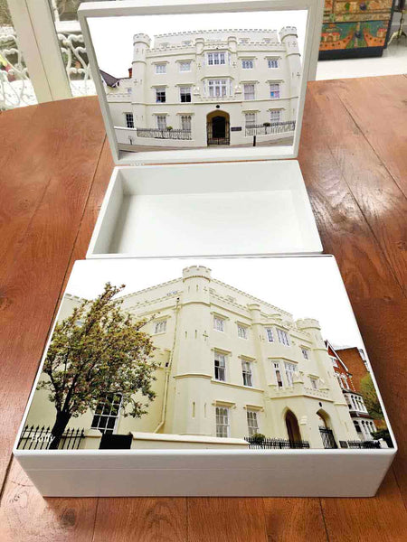 Old Vicarage School Memory Wood Box - Photo top - A4 Box - Personalised