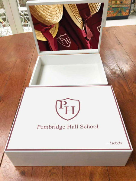 Pembridge Hall School Memory Wood Box - A4 box - Personalised