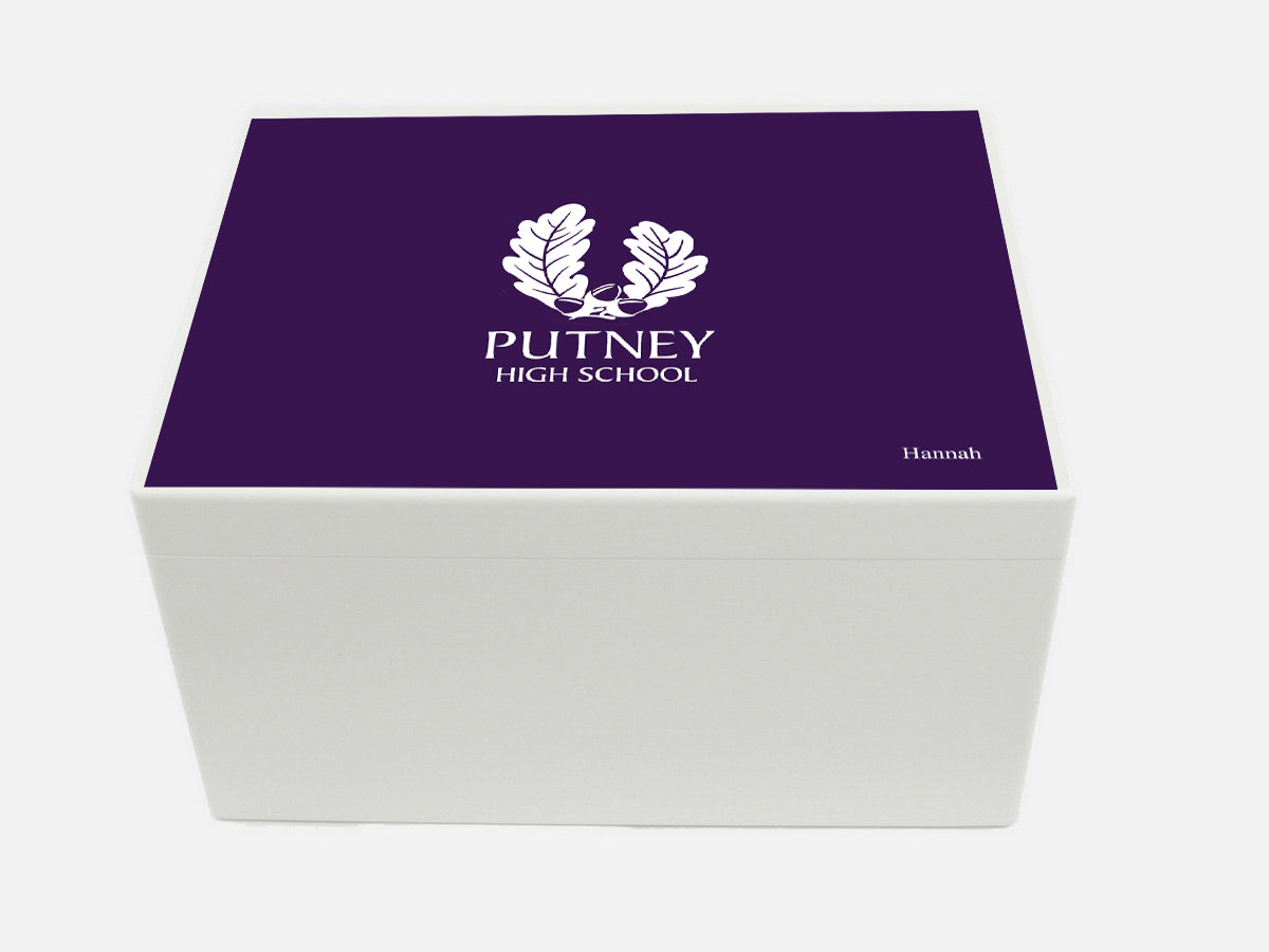 Putney High School Memory Wood Box - A4 Chest- Personalised
