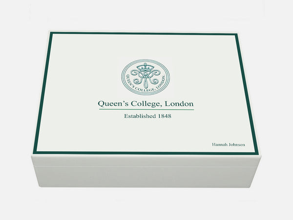 Queen's College  Senior School Memory Wood Box - A4 Box  - Personalised