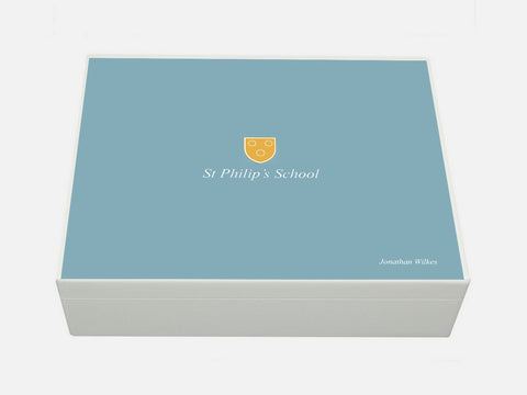 St Philips School Memory Wood Box - A4 box - Personalised